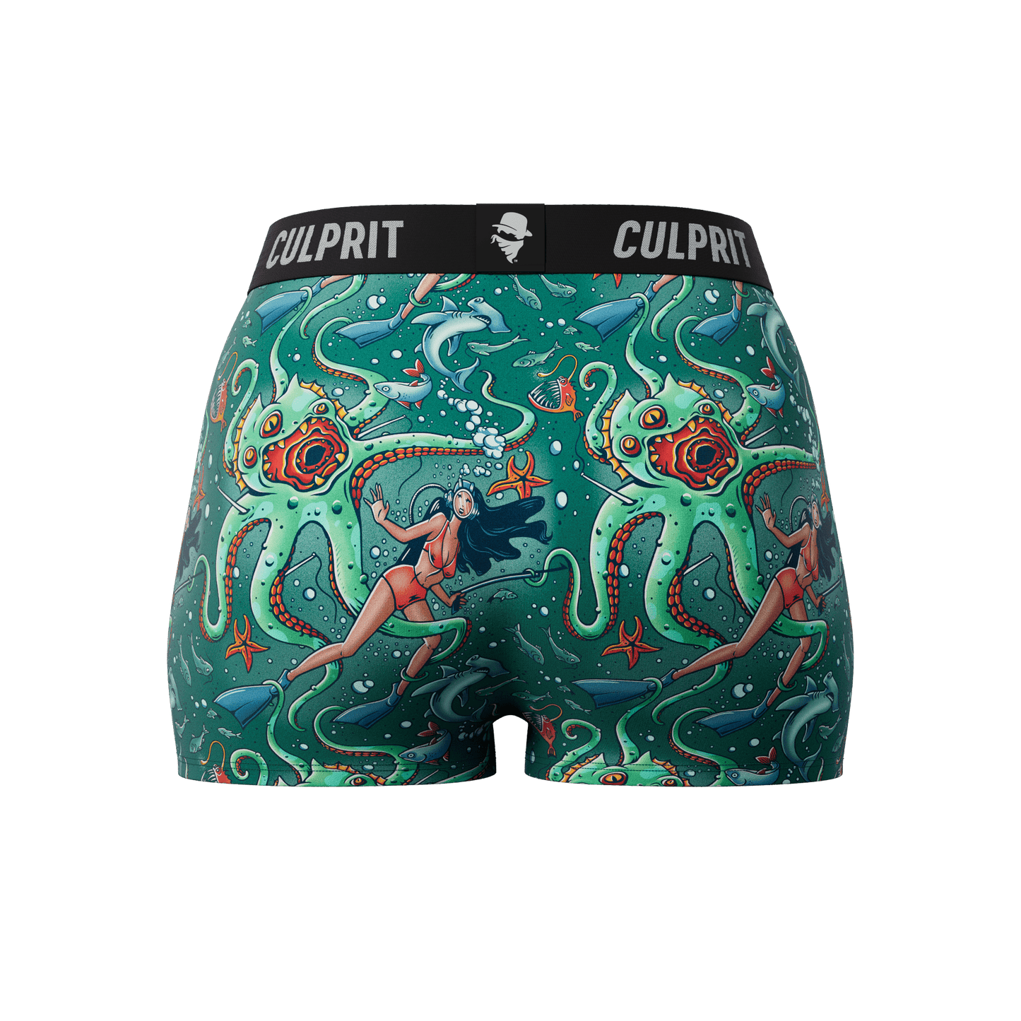 Get It Kraken! 🦑 Booty Shorts - Culprit Underwear - Booty Shorts - BS - GKRK - XS