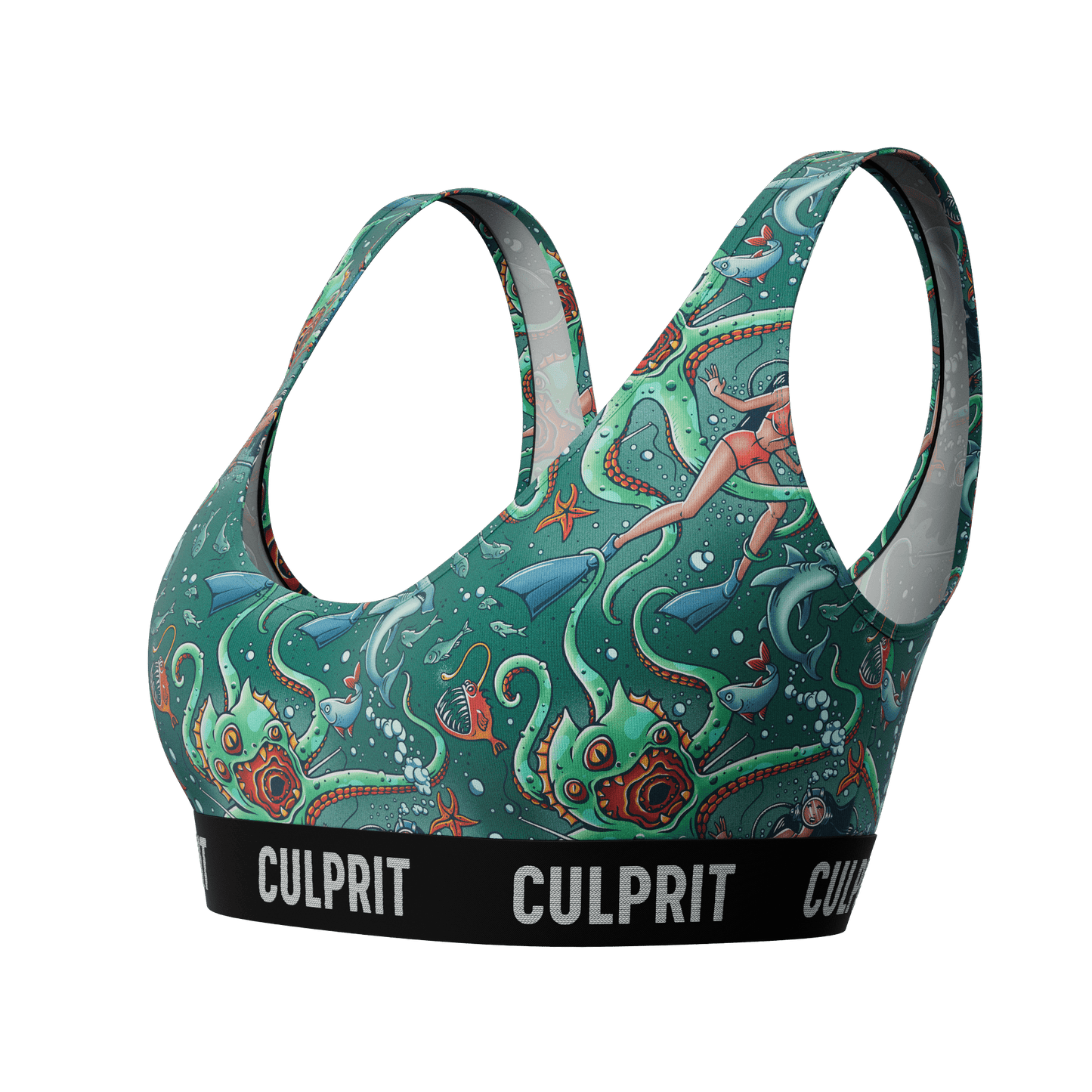 Get It Kraken! 🦑 Scoop Bra - Culprit Underwear - Scoop Bra - SBRA - GKRK - XS