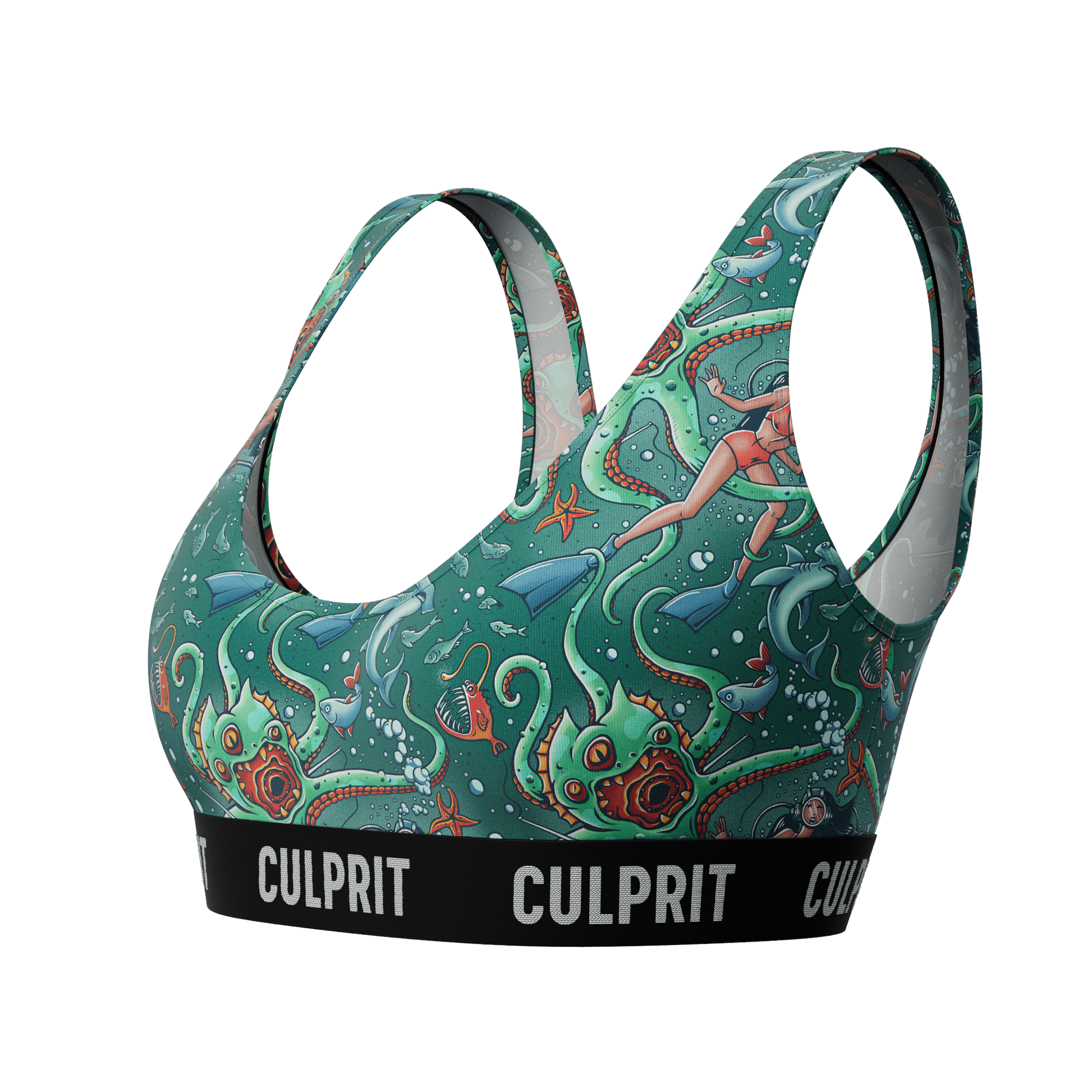 Get It Kraken! 🦑 Scoop Bra - Culprit Underwear - Scoop Bra - SBRA - GKRK - XS