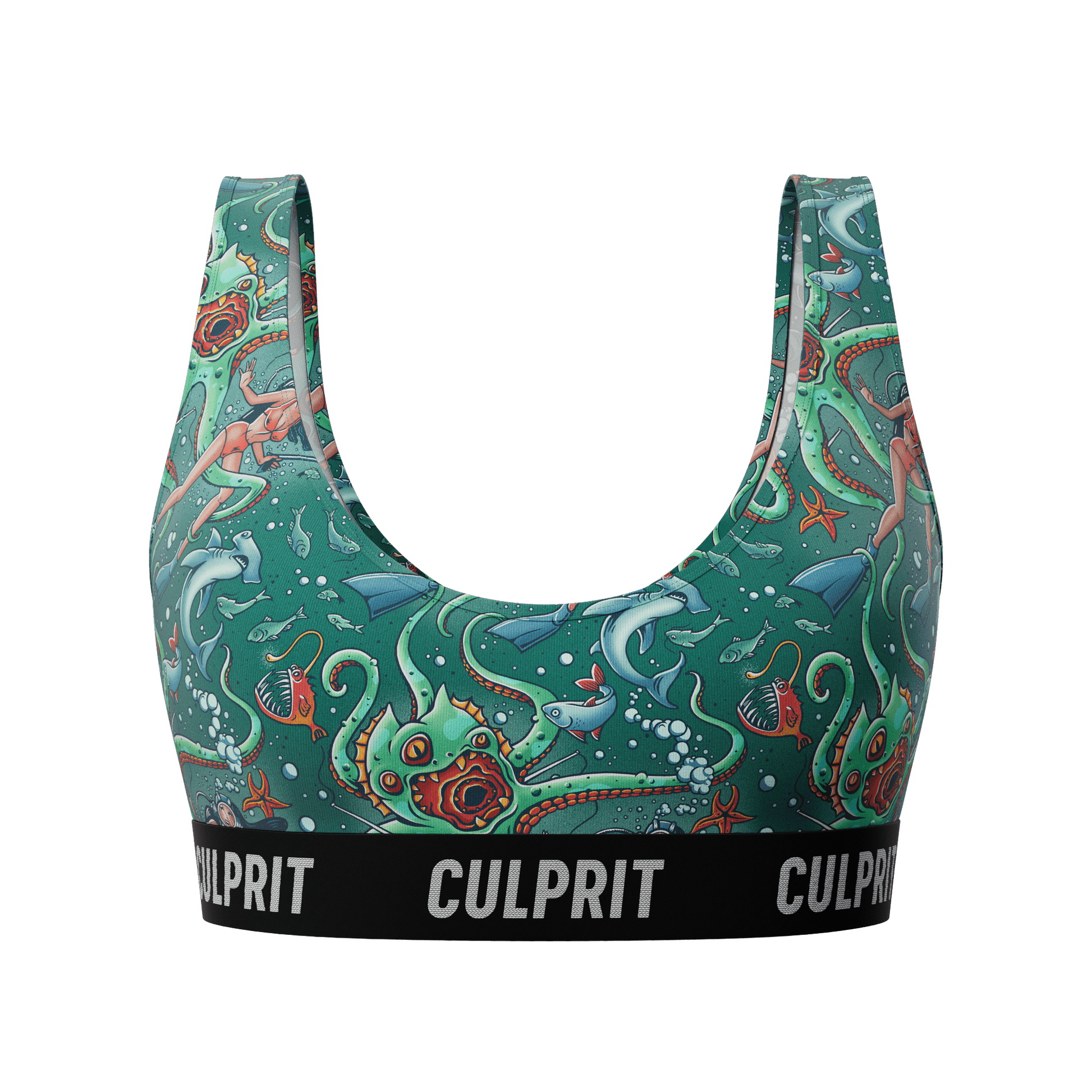 Get It Kraken! 🦑 Scoop Bra - Culprit Underwear - Scoop Bra - SBRA - GKRK - XS