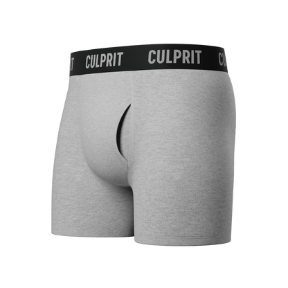 Heather Grey 🌪️ - Culprit Underwear - Boxer Briefs w/Fly - BB - HGRY - S