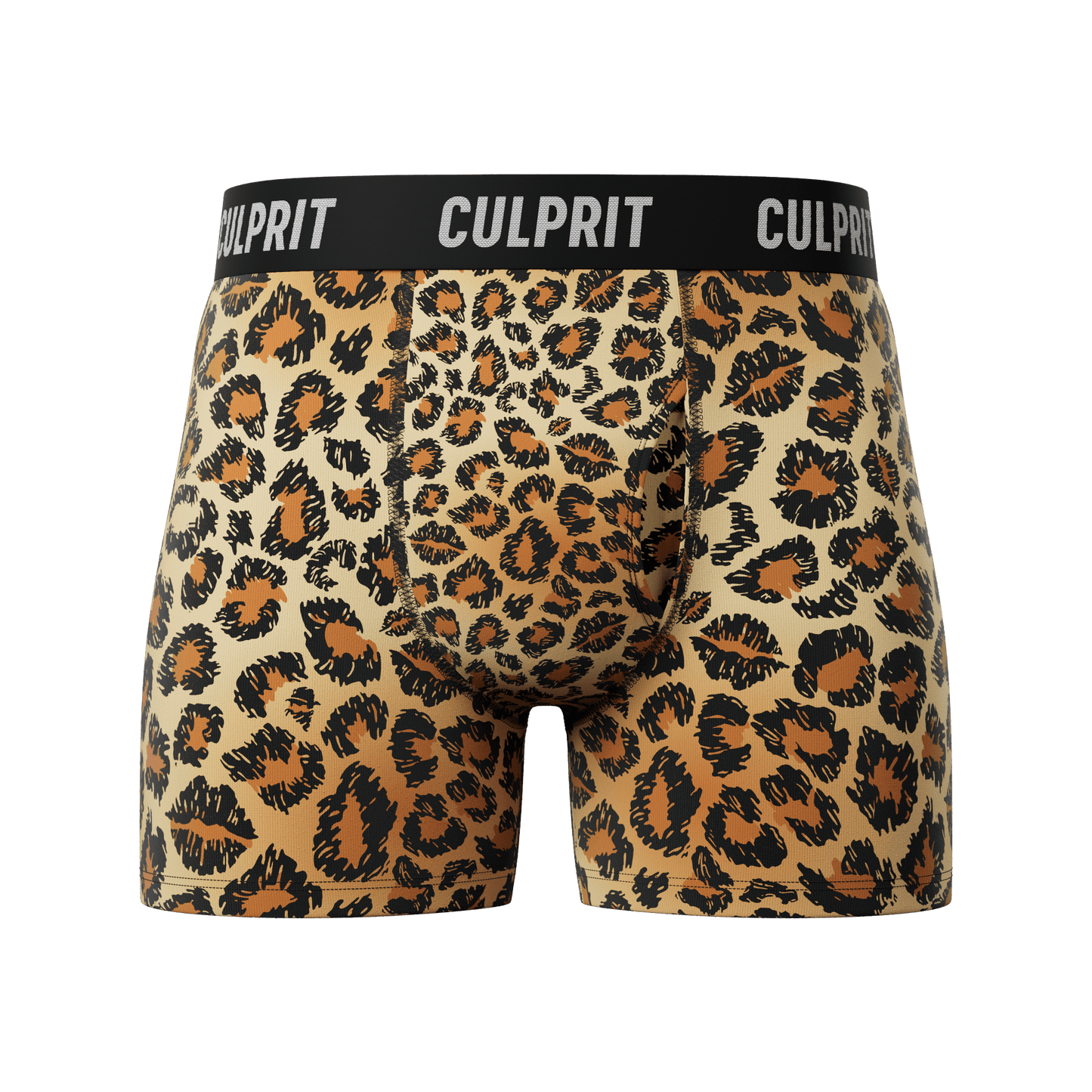 Leopard Lips 🐆 Boxer Briefs w/ fly - Culprit Underwear - Boxer Briefs w/Fly - BB - LEO - S