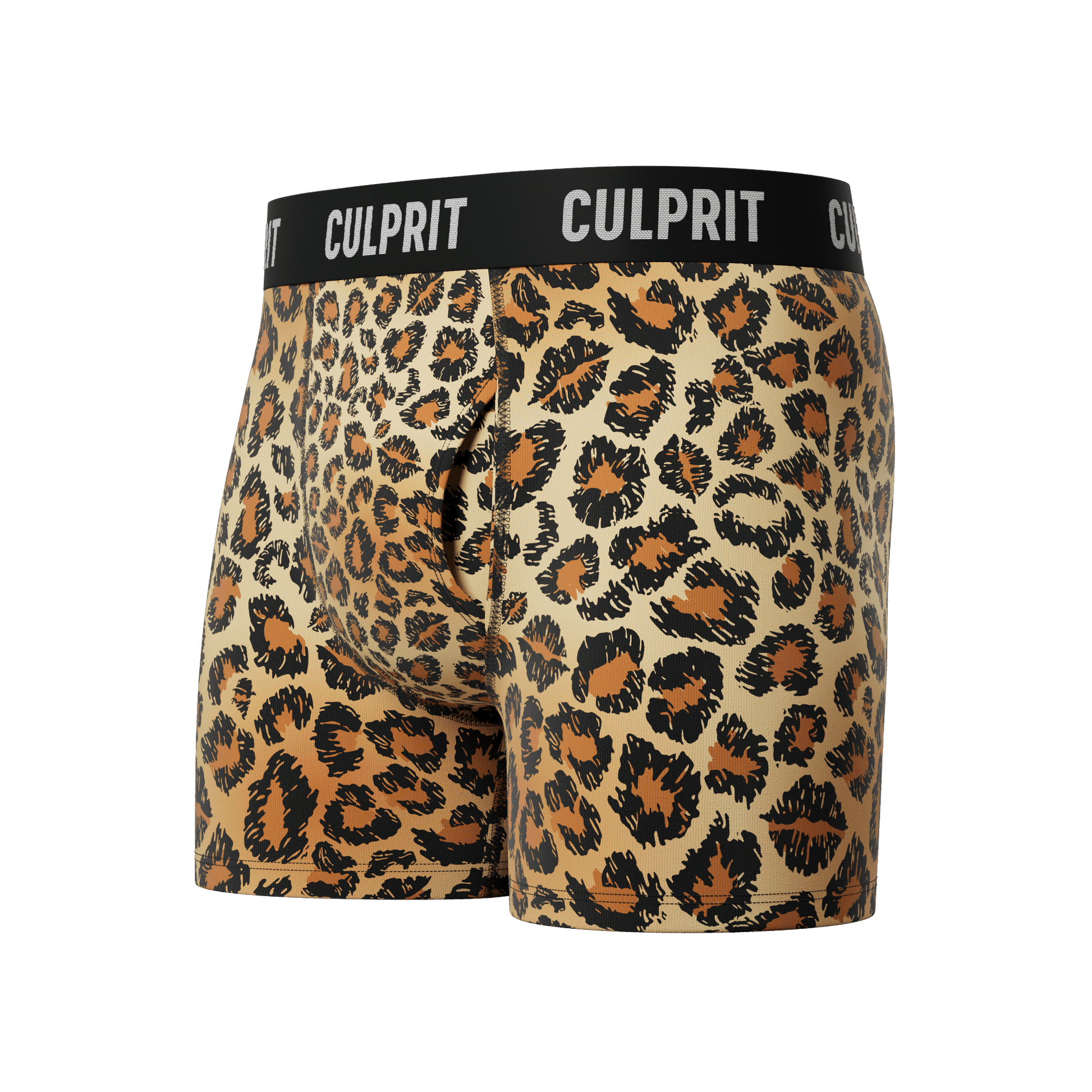 Leopard Lips 🐆 Boxer Briefs w/ fly - Culprit Underwear - Boxer Briefs w/Fly - BB - LEO - S