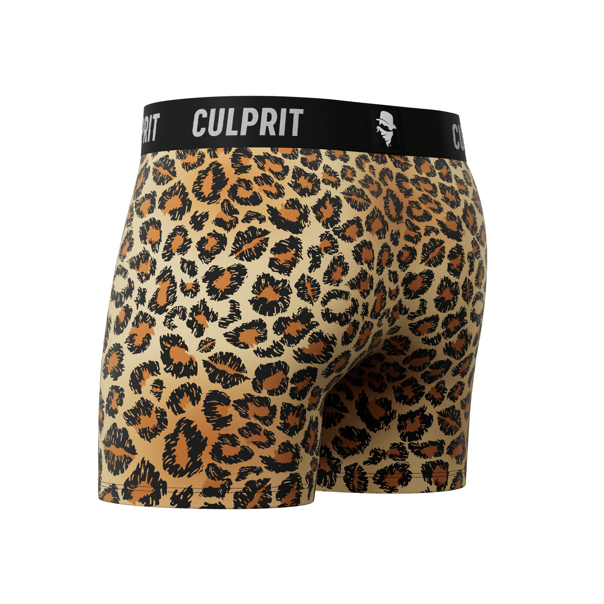 Leopard Lips 🐆 Boxer Briefs w/ fly - Culprit Underwear - Boxer Briefs w/Fly - BB - LEO - S