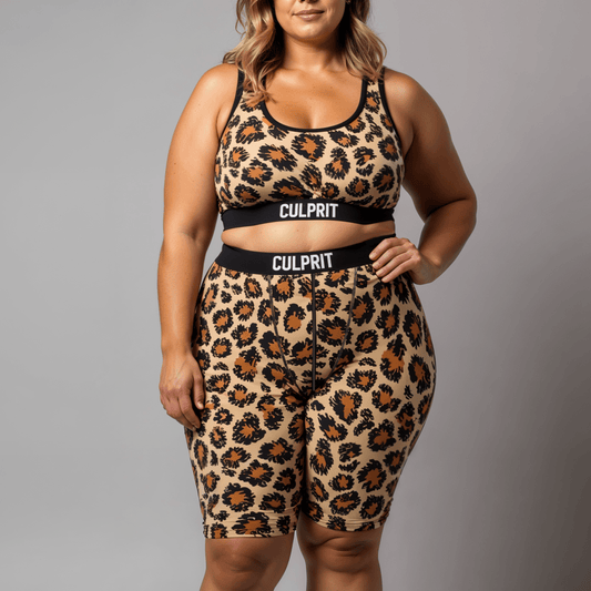 Leopard Lips 💋 Long LadyBoxers™ - Culprit Underwear - Long LadyBoxers™ - LBK - LEO - XS