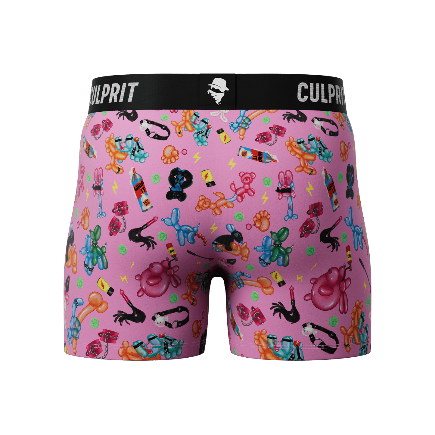Pink Balloon Animals 😻 Boxer Briefs w/ fly - Culprit Underwear - Boxer Briefs w/Fly - BB - LOONPK - S