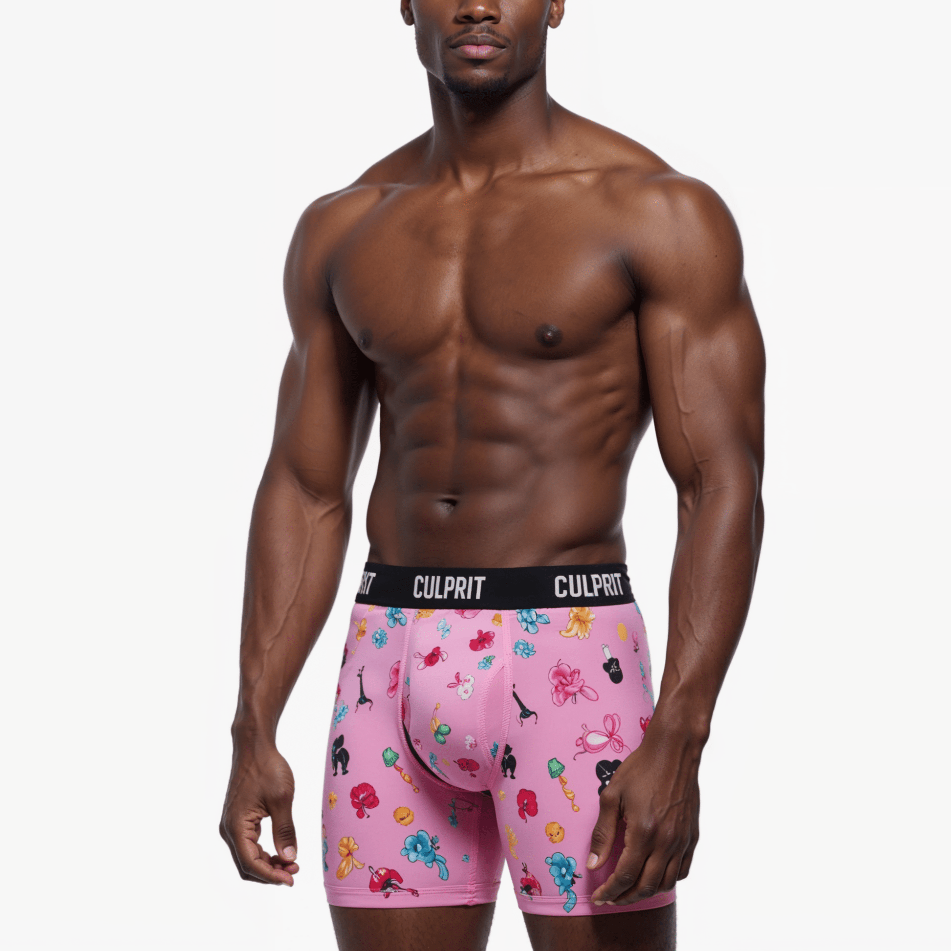 Pink Balloon Animals 😻 Boxer Briefs w/ fly - Culprit Underwear LLC - Boxer Briefs w/Fly - BB - LOONPK - S
