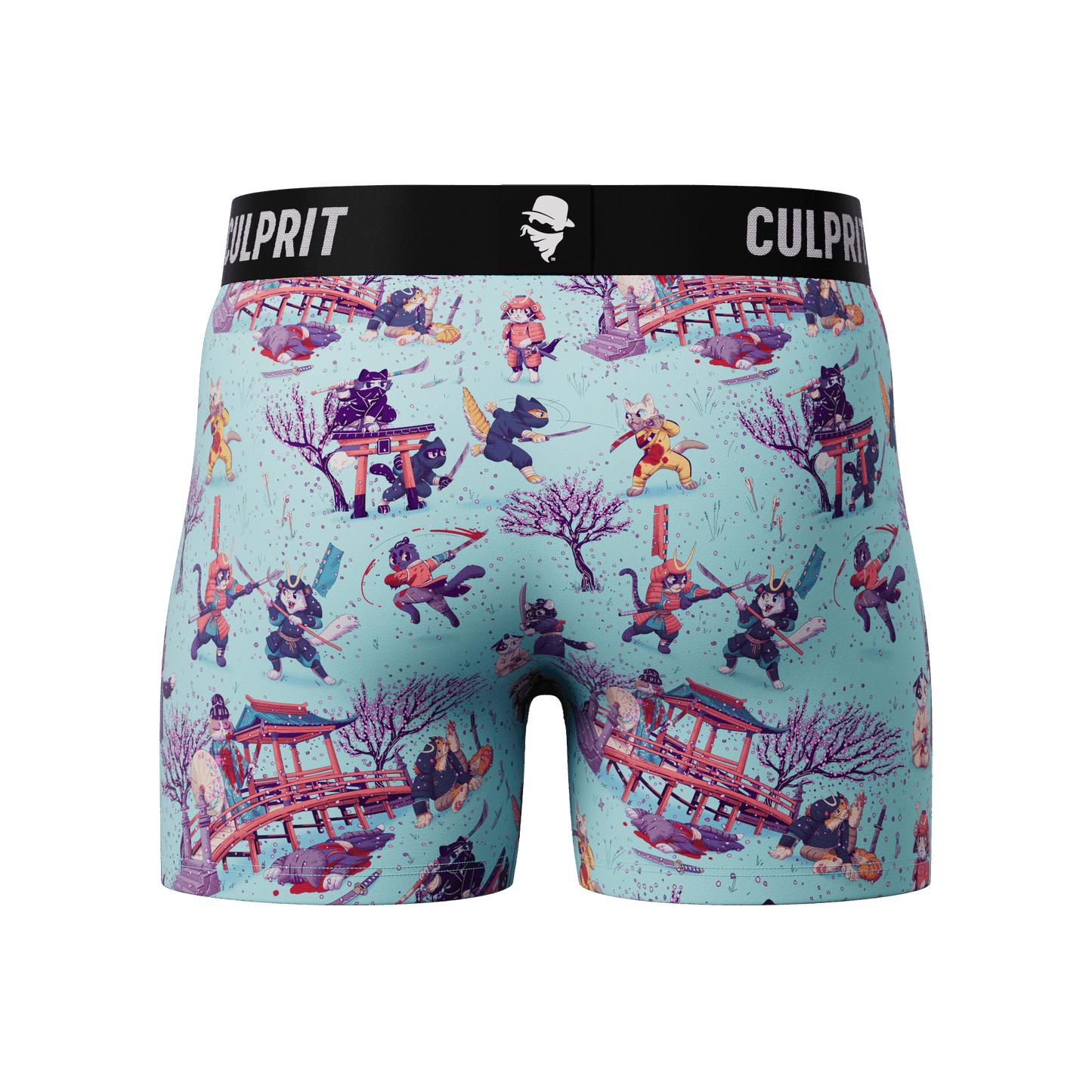 Samurai Cats - Culprit Underwear - Boxer Briefs w/Fly - BB - SAMCAT - S
