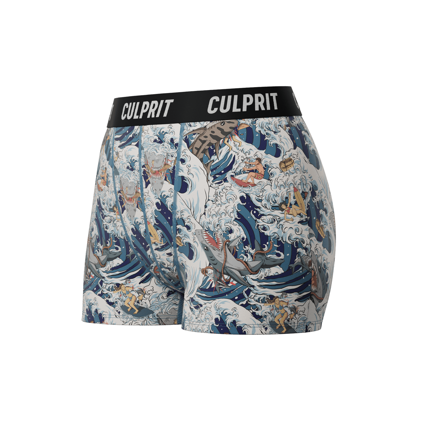 Shark Bait 🦈 Booty Shorts - Culprit Underwear - Booty Shorts - BS - SHRKBT - XS