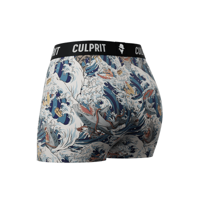 Shark Bait 🦈 Booty Shorts - Culprit Underwear - Booty Shorts - BS - SHRKBT - XS