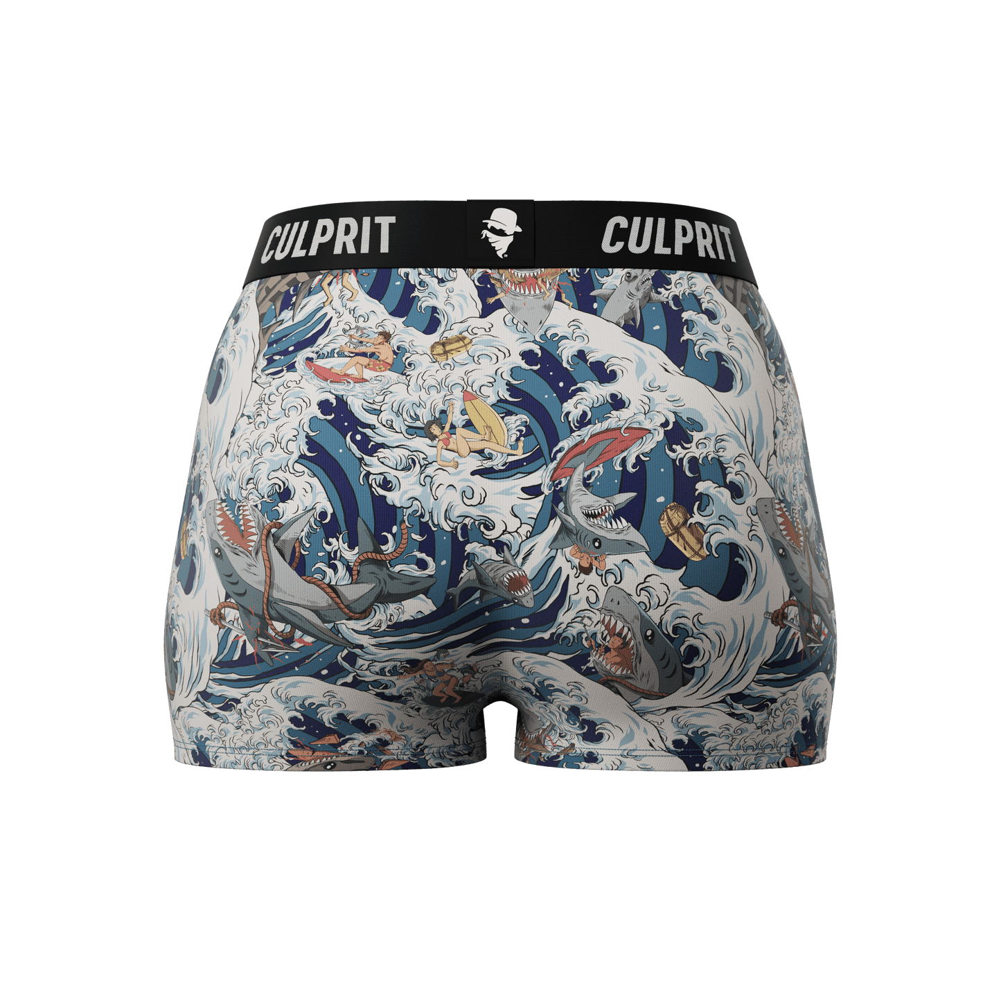 Shark Bait 🦈 Booty Shorts - Culprit Underwear - Booty Shorts - BS - SHRKBT - XS