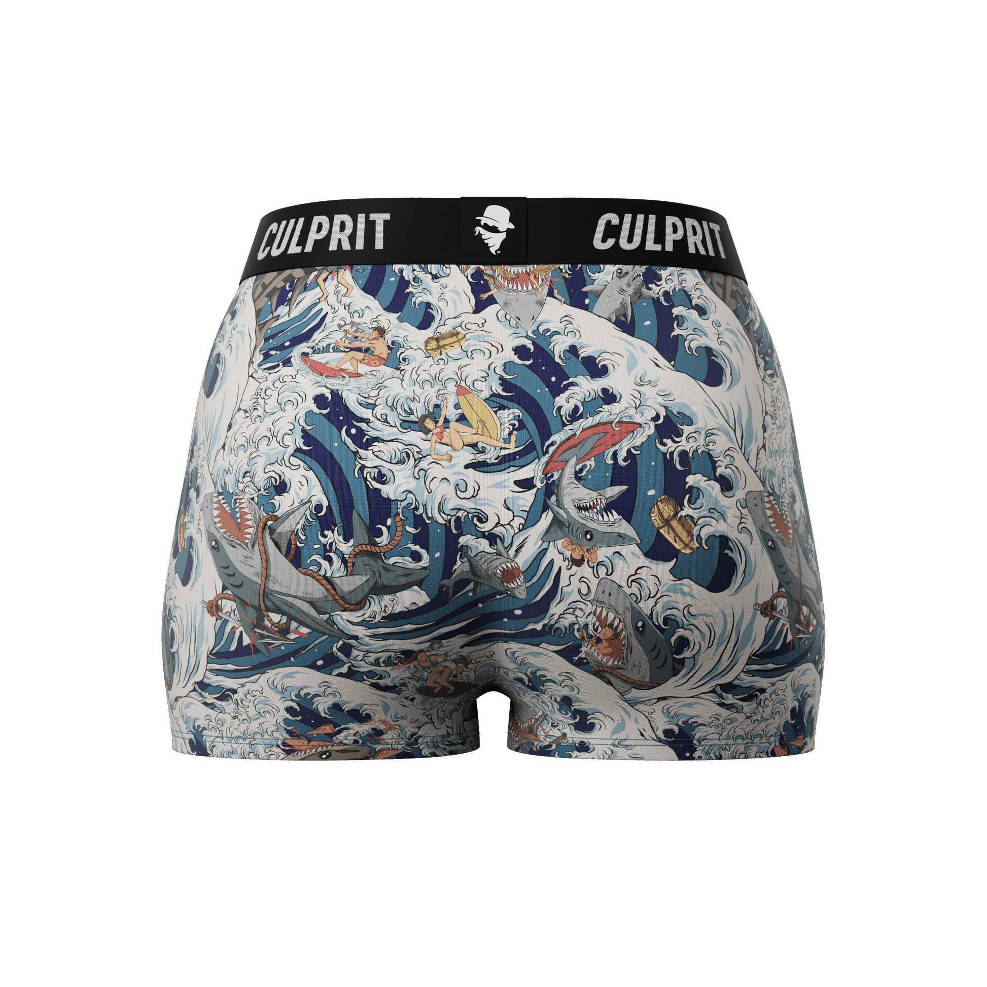 Shark Bait 🦈 Booty Shorts - Culprit Underwear - Booty Shorts - BS - SHRKBT - XS