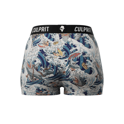 Shark Bait 🦈 Booty Shorts - Culprit Underwear - Booty Shorts - BS - SHRKBT - XS