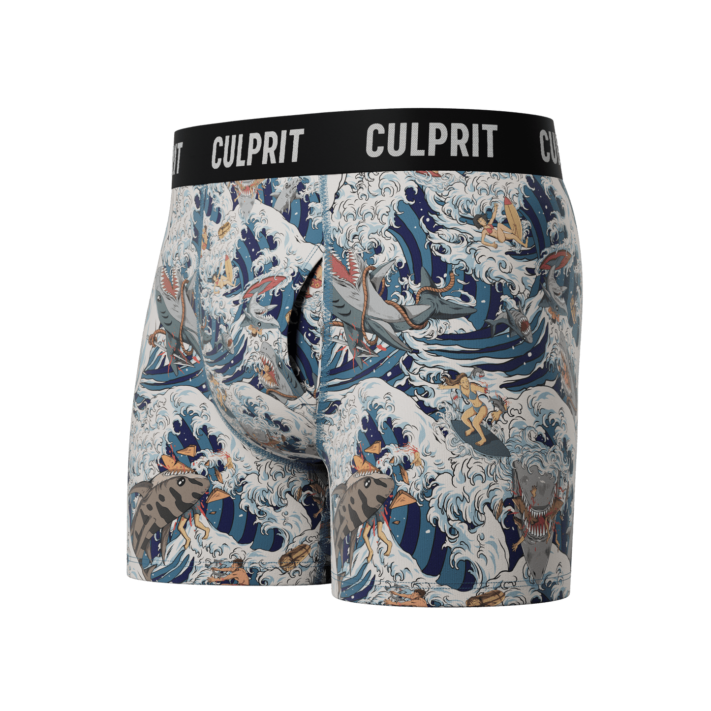 Shark Bait 🦈 Boxer Briefs w/ fly - Culprit Underwear - Boxer Briefs w/Fly - BB - SHRKBT - S