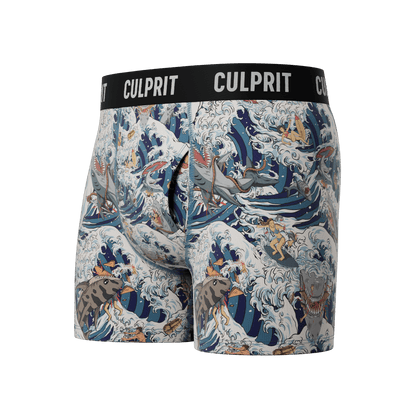 Shark Bait 🦈 Boxer Briefs w/ fly - Culprit Underwear - Boxer Briefs w/Fly - BB - SHRKBT - S