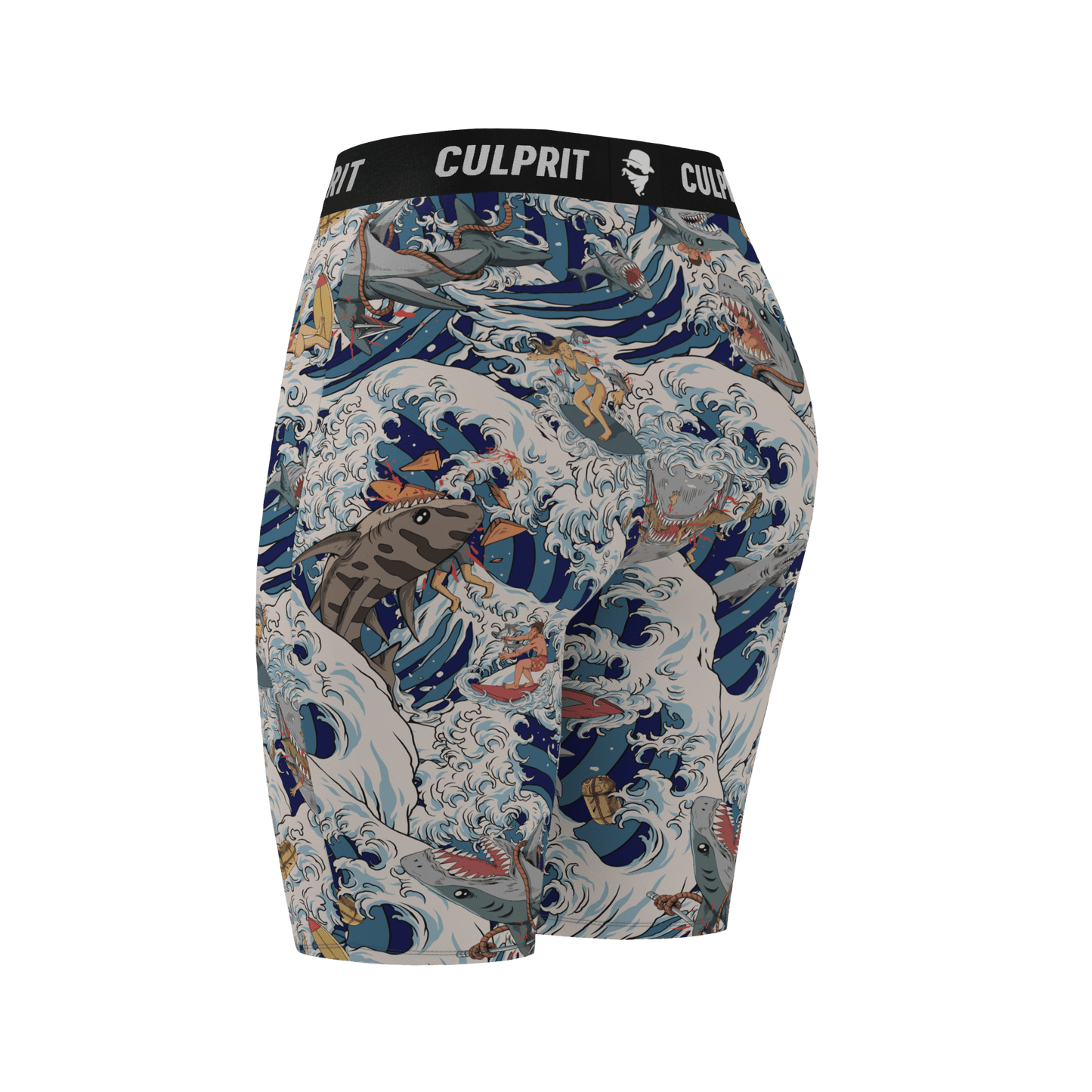 Shark Bait 🦈 Long LadyBoxers - Culprit Underwear - Long LadyBoxers™ - LBK - SHRKBT - XS