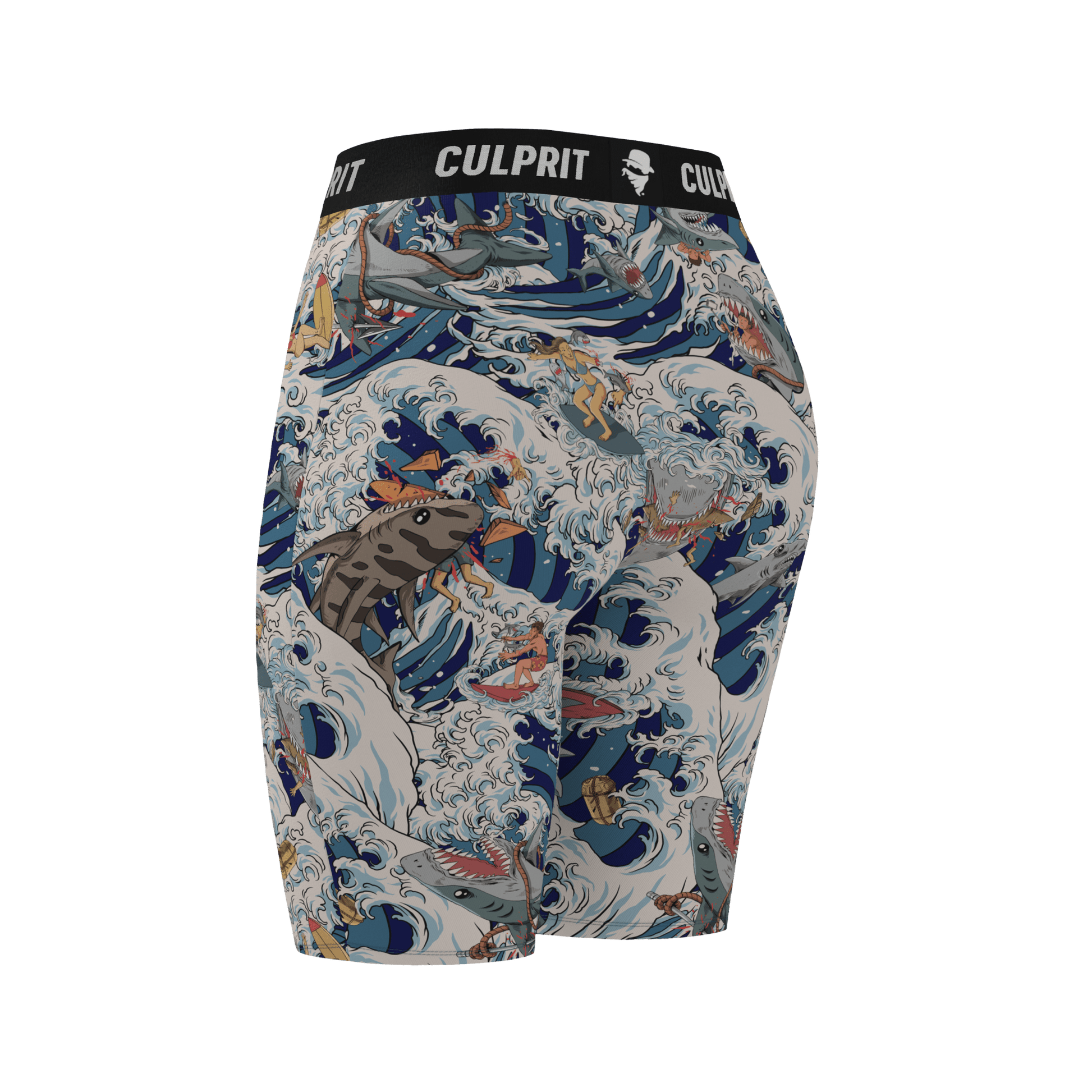Shark Bait 🦈 Long LadyBoxers - Culprit Underwear - Long LadyBoxers™ - LBK - SHRKBT - XS
