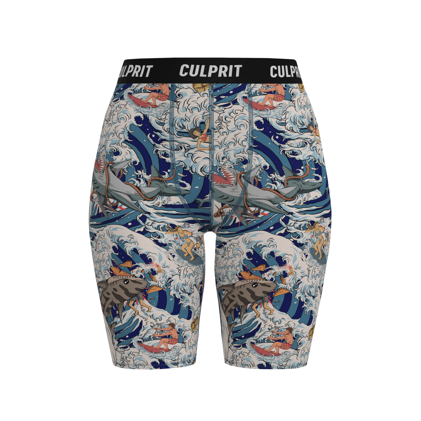 Shark Bait 🦈 Long LadyBoxers - Culprit Underwear - Long LadyBoxers™ - LBK - SHRKBT - XS