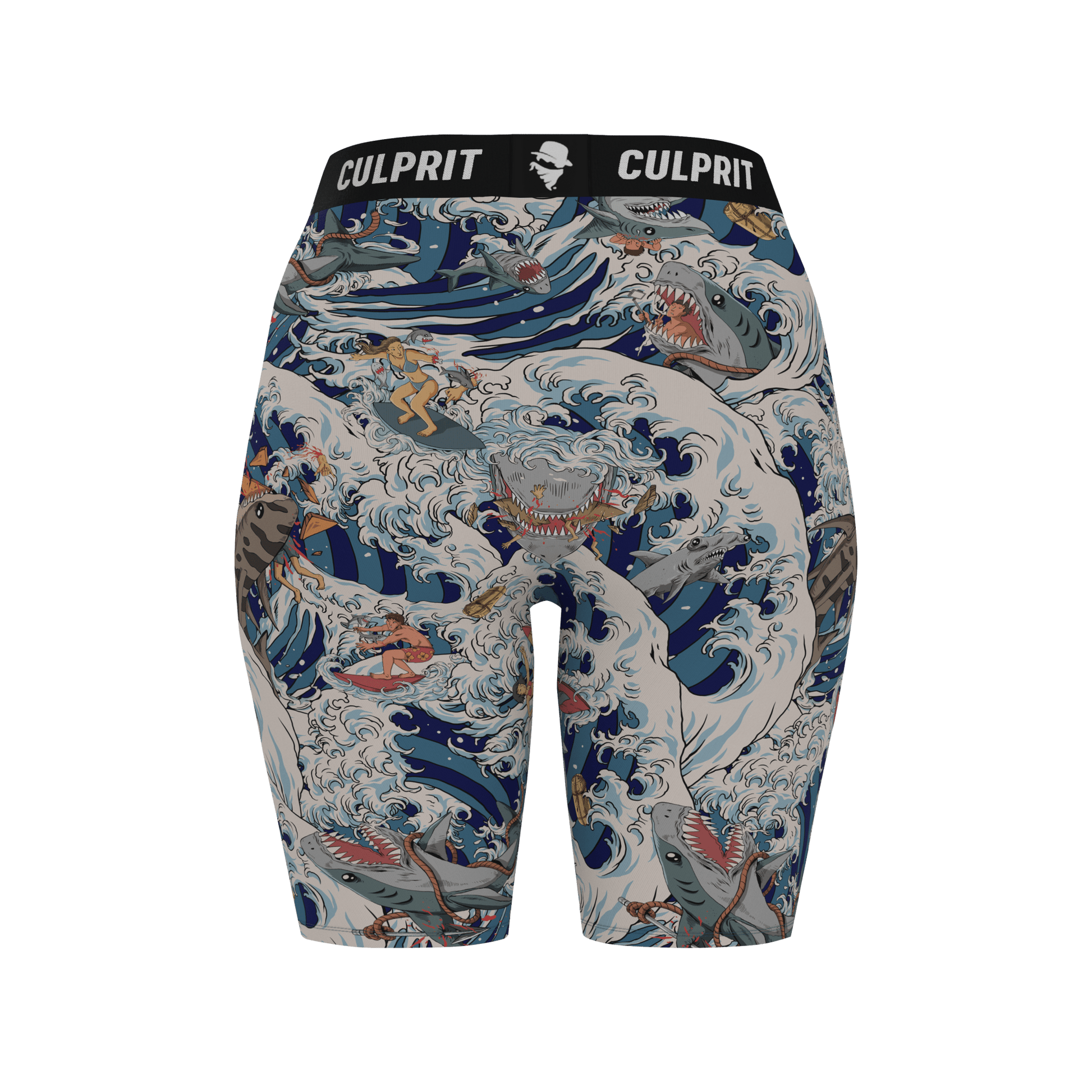 Shark Bait 🦈 Long LadyBoxers - Culprit Underwear - Long LadyBoxers™ - LBK - SHRKBT - XS