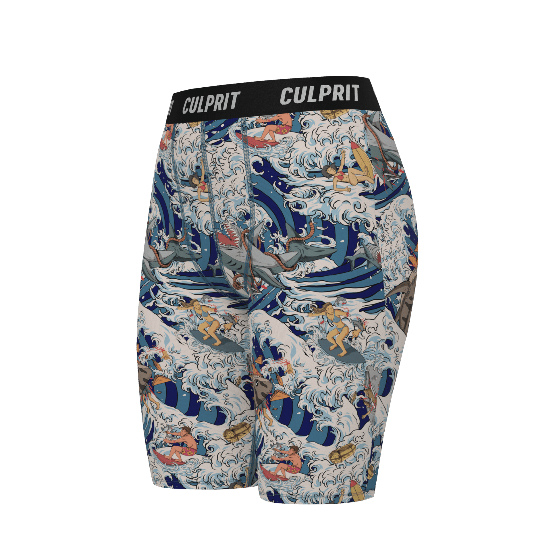 Shark Bait 🦈 Long LadyBoxers - Culprit Underwear - Long LadyBoxers™ - LBK - SHRKBT - XS