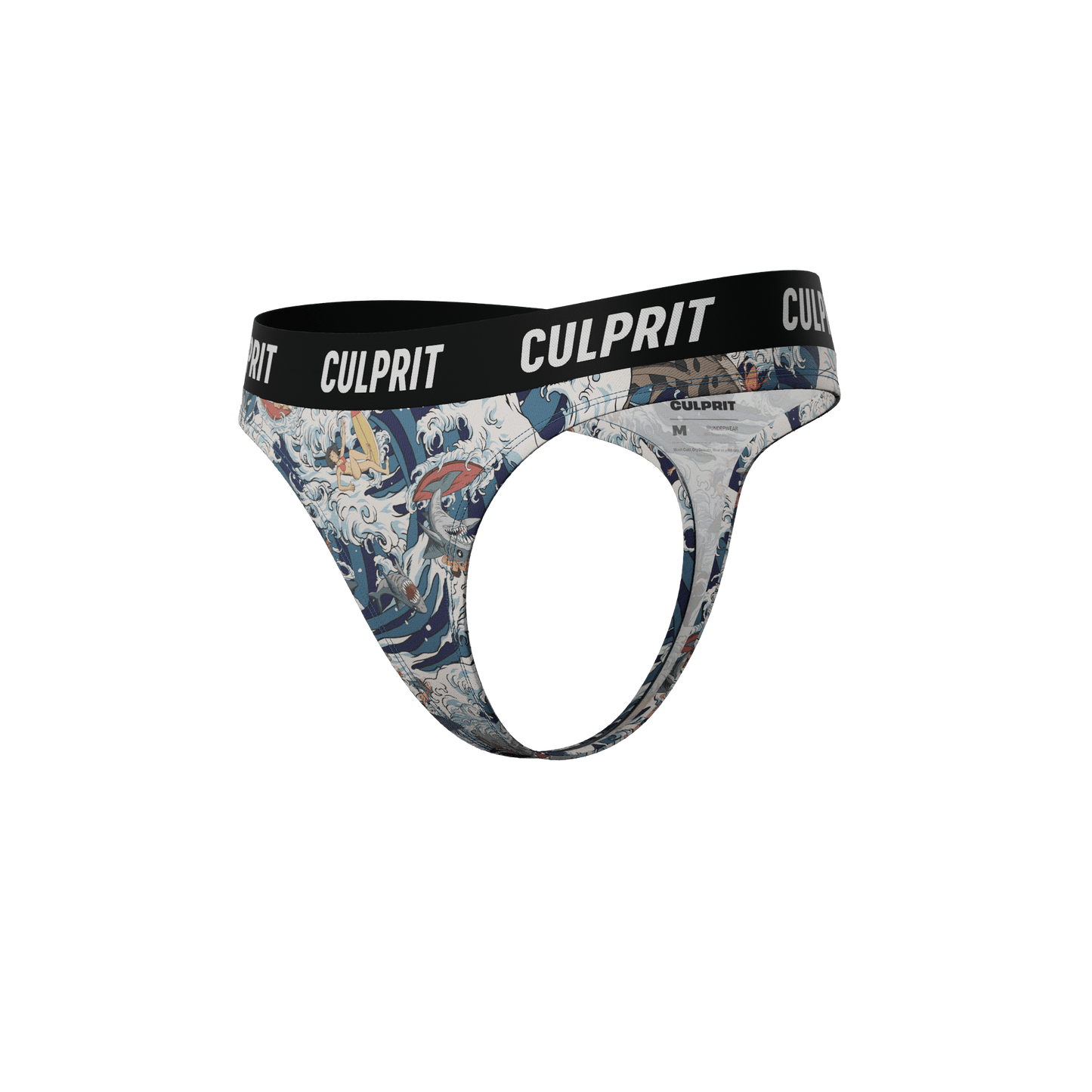 Shark Bait 🦈 Thong - Culprit Underwear - Thongs - THG - SHRKBT - XS