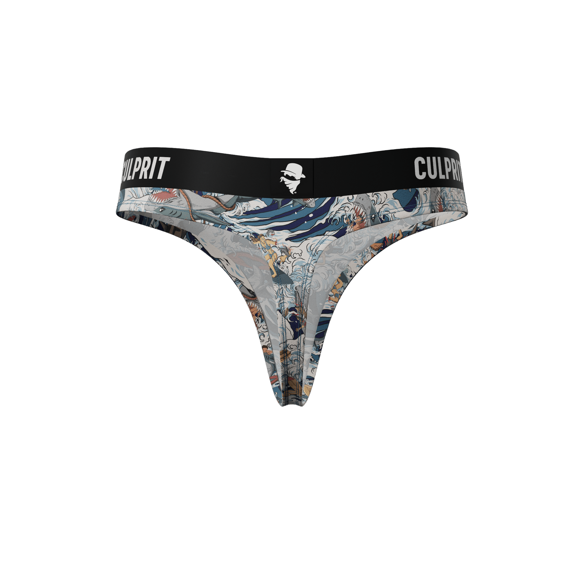 Shark Bait 🦈 Thong - Culprit Underwear - Thongs - THG - SHRKBT - XS