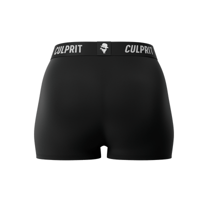 Stealth Black 🥷 Booty Shorts - Culprit Underwear - Booty Shorts - BS - BLK - XS