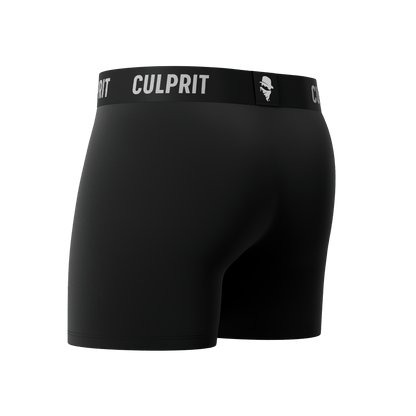 Stealth Black 🥷 Boxer Briefs w/ fly - Culprit Underwear - Boxer Briefs w/Fly - BB - BLK - S