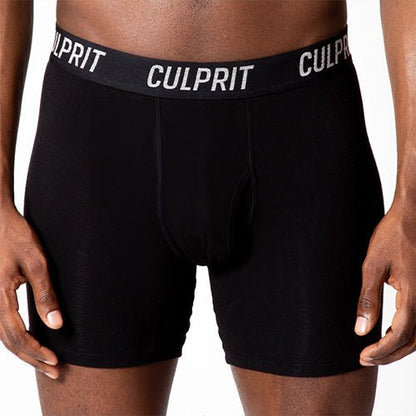 Stealth Black 🥷 Boxer Briefs w/ fly - Culprit Underwear - Boxer Briefs w/Fly - BB - BLK - S