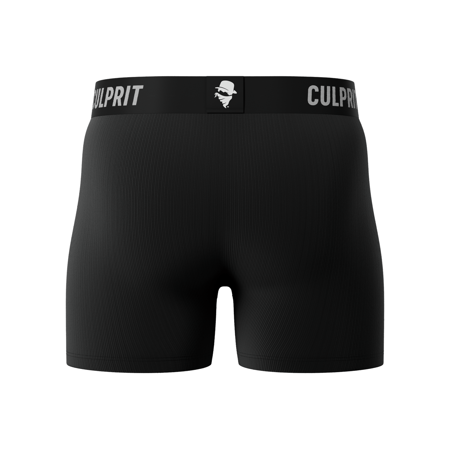 Stealth Black Ribbed - Culprit Underwear - Boxer Briefs w/Fly - BB2 - SBR - S