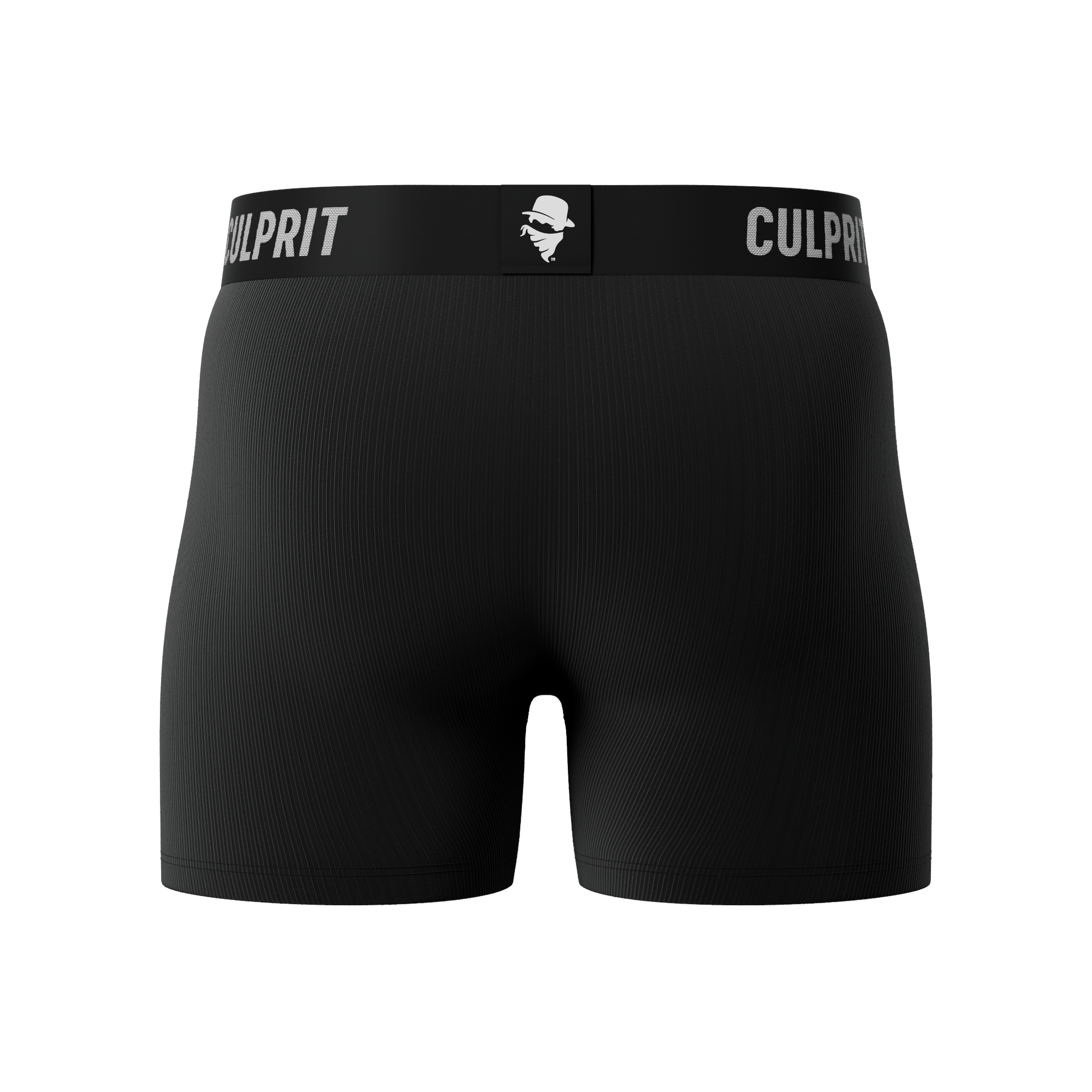 Stealth Black Ribbed - Culprit Underwear - Boxer Briefs w/Fly - BB2 - SBR - S