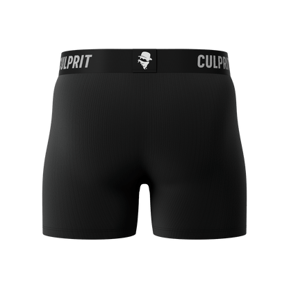 Stealth Black Ribbed - Culprit Underwear - Boxer Briefs w/Fly - BB2 - SBR - S