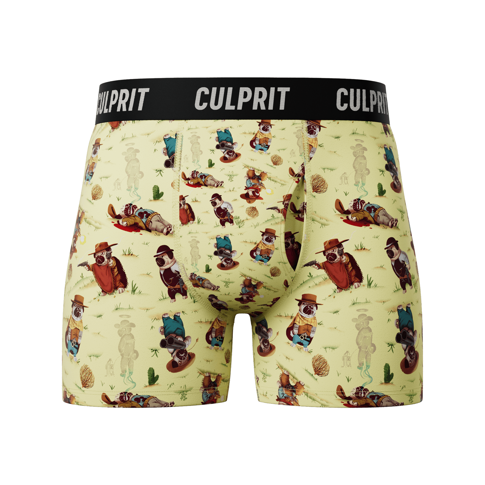 The Good The Bad and The Pugly 🌵 - Culprit Underwear - Boxer Briefs w/Fly - BB2 - PUG - S
