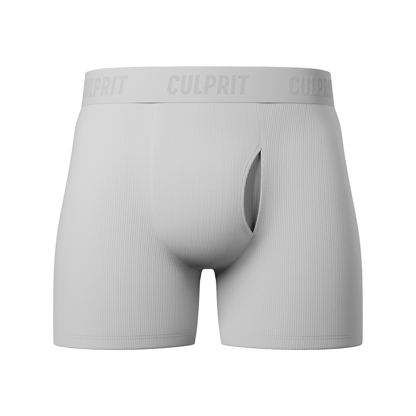 White Hot Ribbed Boxer Briefs w/ fly - Culprit Underwear - Boxer Briefs w/Fly - BB - WHR - S