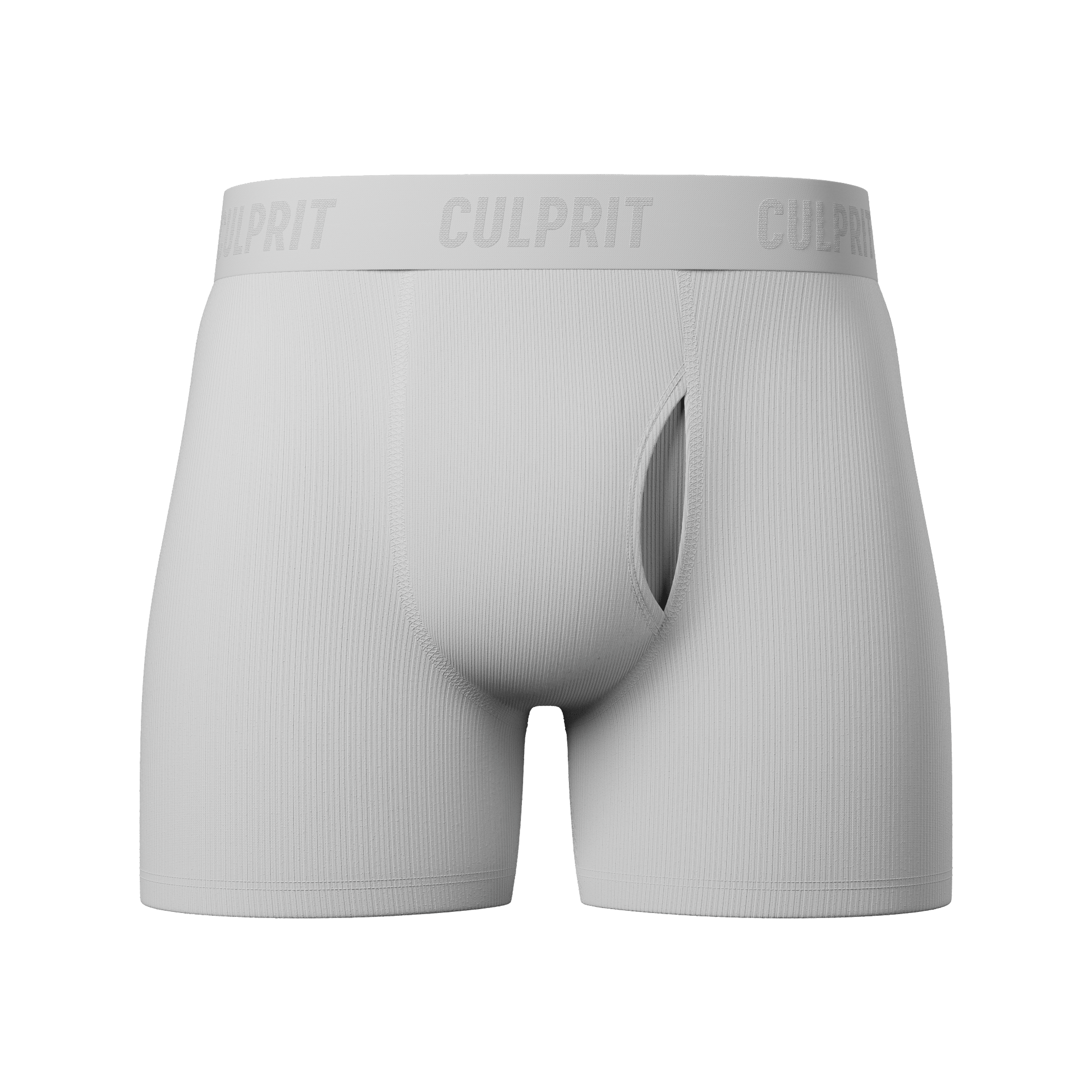 White Hot Ribbed Boxer Briefs w/ fly - Culprit Underwear - Boxer Briefs w/Fly - BB - WHR - S