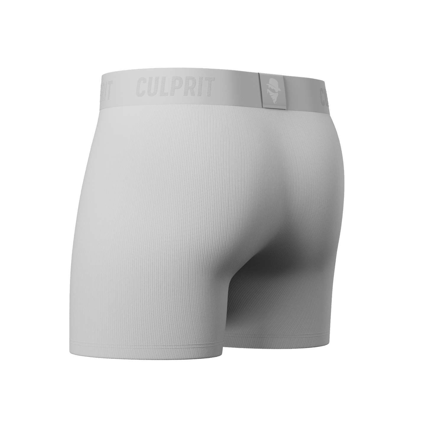 White Hot Ribbed Boxer Briefs w/ fly - Culprit Underwear - Boxer Briefs w/Fly - BB - WHR - S