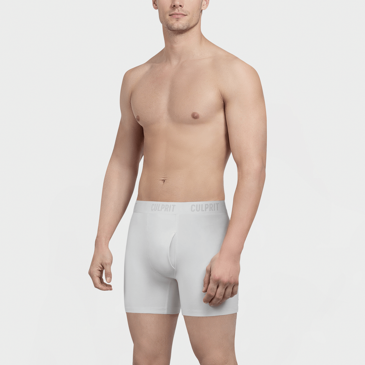 White Hot Solid Boxer Briefs w/ fly - Culprit Underwear - Boxer Briefs w/Fly - BB - WHOT - S
